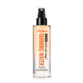 Sally Hansen Airbrush Tanning Water spray bottle with a clear design and a gradient from orange to clear.