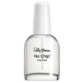 Sally Hansen No Chip Top Coat bottle with a clear formula and white cap.