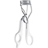 Sally Hansen Sexy Curls eyelash curler with white handles and silver metal.