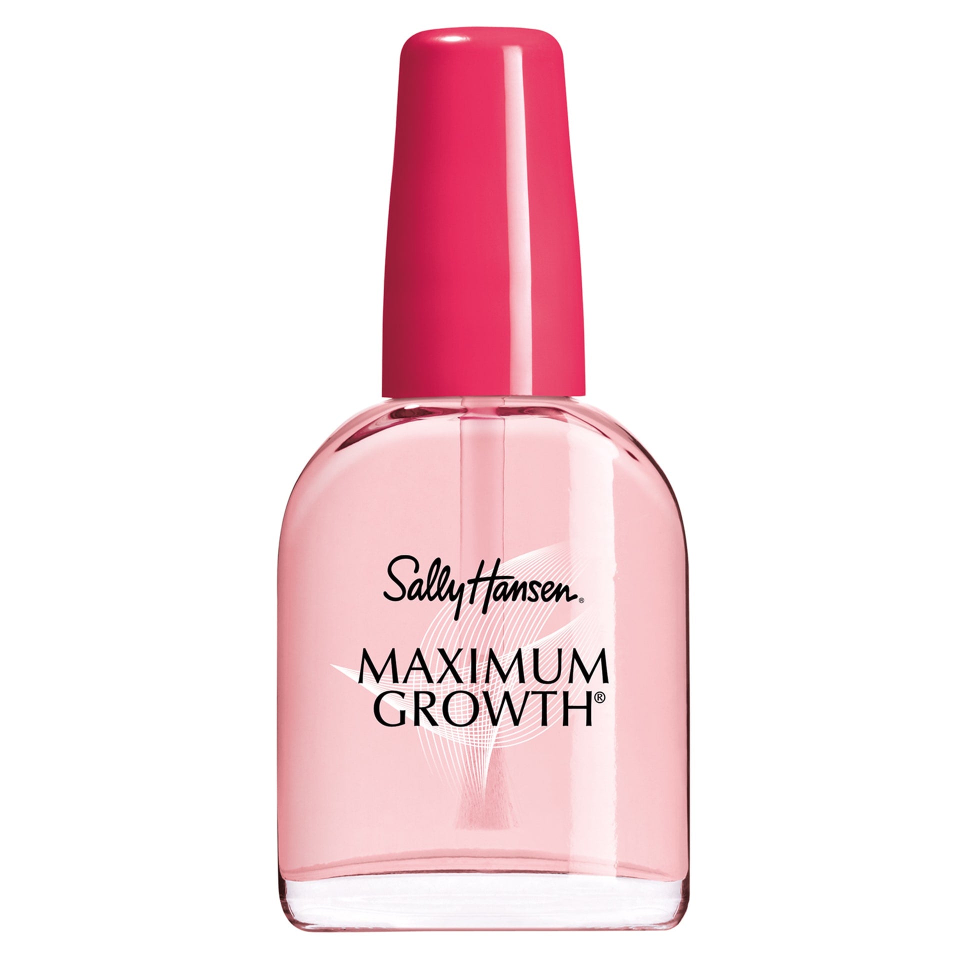 Sally Hansen Maximum Growth® nail treatment bottle with a pink cap.