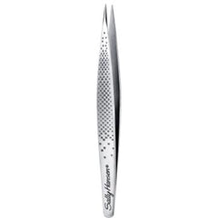 Sally Hansen Stray Hair Beware® tweezers with a sleek stainless steel design and textured grip.